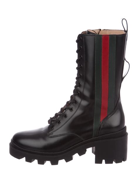 gucci combat|Gucci high heel boots.